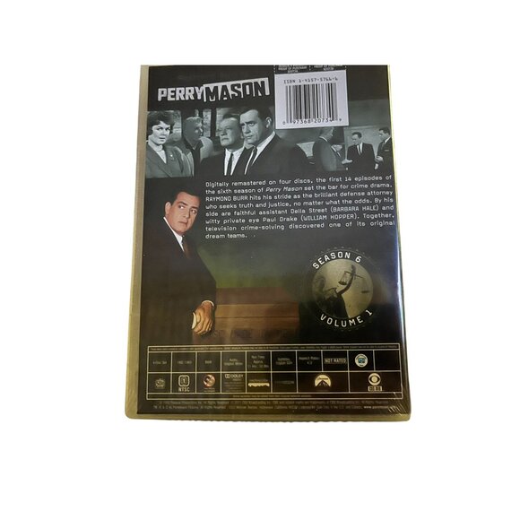 Perry Mason Season 6 Volume 1 DVD NEW Sealed Raymond Burr Drama Crime TV - Picture 5 of 5